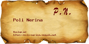 Poli Nerina névjegykártya